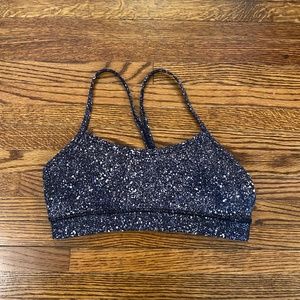 Black and White Speckled Lululemon Bra Size 6